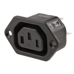 1 pcs - Bulgin C13 Panel Mount IEC Connector Socket, 10A, 250 V