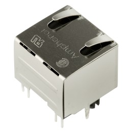 1 pcs - Amphenol ICC RJHS Series Female RJ45 Connector, Through Hole, Cat5e, Tin Plated Copper Alloy Shield