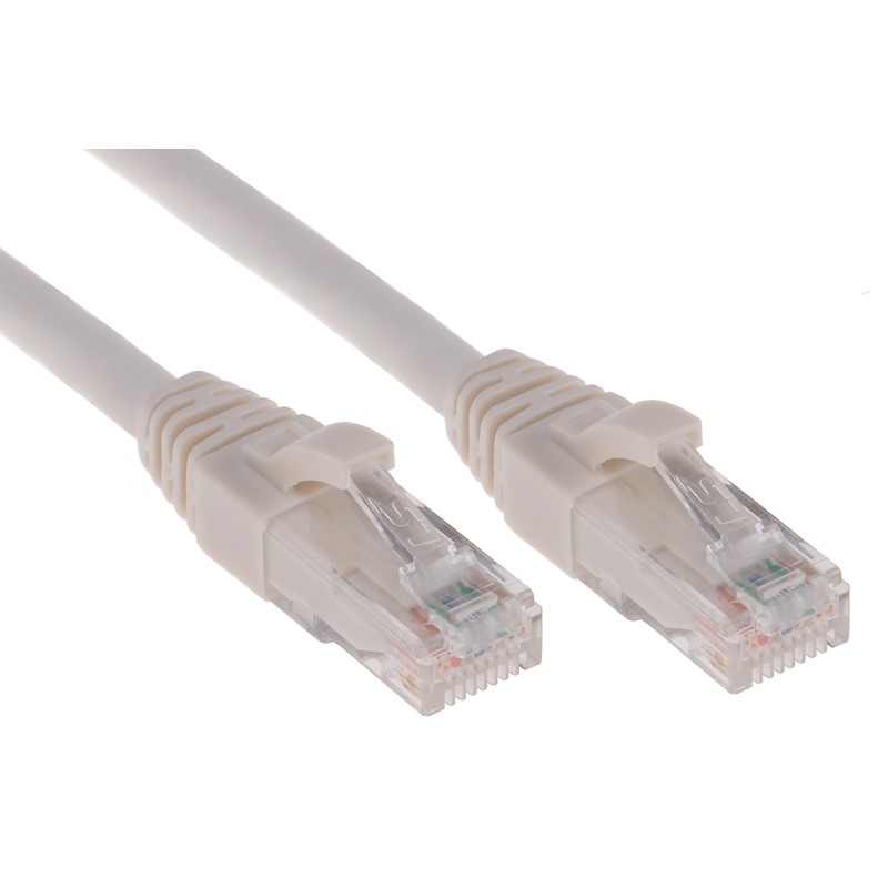 1 pcs - RS PRO Cat5e Male RJ45 to Male RJ45 Ethernet Cable, U/UTP, White PVC Sheath, 5m