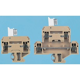 100 pcs - Weidmuller SAKR Series Brown Test Disconnect Terminal Block, 4mm², Single-Level, Screw Termination