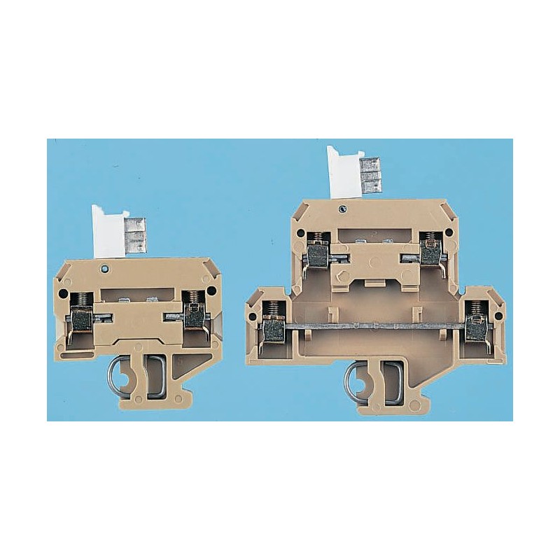 100 pcs - Weidmuller SAKR Series Brown Test Disconnect Terminal Block, 4mm², Single-Level, Screw Termination