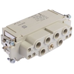 1 pcs - HARTING Heavy Duty Power Connector Insert, 100A, Female, Han K Series, 13 Contacts