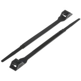 1 Bag of 100 - RS PRO Cable Tie, Double Locking, 132mm x 6 mm, Black Nylon, Pk-100