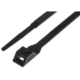 1 Bag of 100 - RS PRO Cable Tie, Double Locking, 132mm x 6 mm, Black Nylon, Pk-100