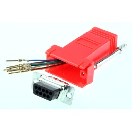1 pcs - RS PRO D Sub Adapter Male 9 Way D-Sub to Female RJ45