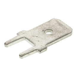 100 pcs - TE Connectivity FASTON .250 Uninsulated Male Spade Connector, PCB Tab, 6.35 x 0.81mm Tab Size