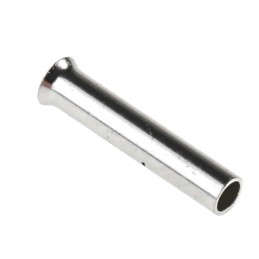 100 pcs - RS PRO Crimp Bootlace Ferrule, 8mm Pin Length, 1.5mm Pin Diameter, 0.75mm² Wire Size