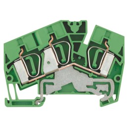 1 pcs - Weidmüller Z Series Green, Yellow PE Terminal, Single-Level, Clamp Termination