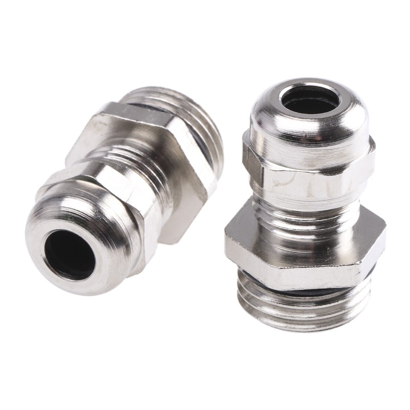 1 Box of 5 - SIB WADI-TEC ECEA GSE Series Metallic Nickel Plated Brass Cable Gland, M16 Thread, 3mm Min, 6mm Max, IP68