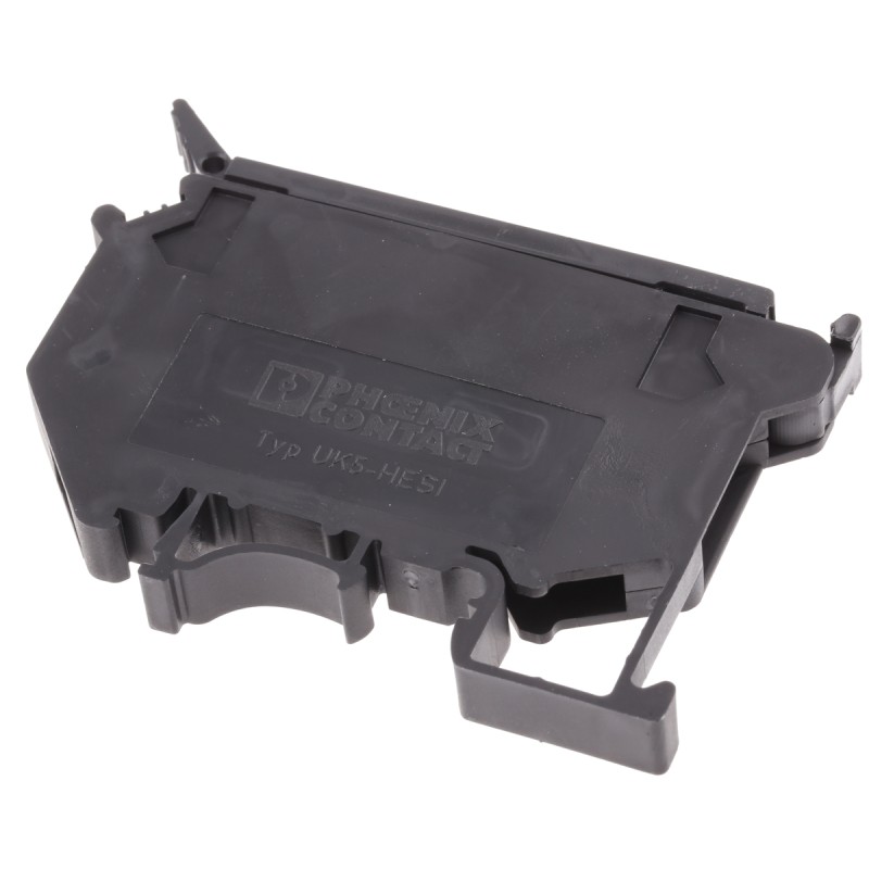 1 pcs - Phoenix Contact UK Series Black Fused DIN Rail Terminal, Single-Level, Screw Termination, Fused