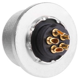 50 pcs - Binder Circular Connector, 5 Contacts, Panel Mount, M9 Connector, Socket, Female, IP67, 712 Series