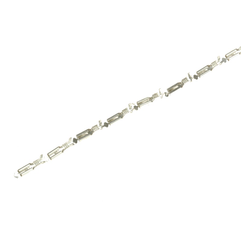 100 pcs - TE Connectivity FASTIN-FASTON .110 Uninsulated Female Spade Connector, Receptacle, 2.79 x 0.79mm Tab Size, 0.5mm² to