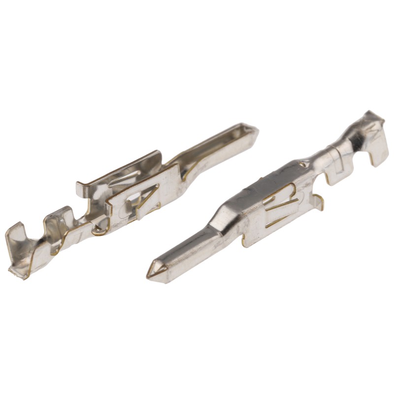 100 pcs - Molex Mini-Fit Series Male Crimp Terminal, 28AWG Min, 22AWG Max