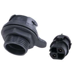 1 pcs - Bulgin Circular Connector, 2 Contacts, Front Mount, Socket, Female, IP66, IP68, IP69K, Buccaneer 7000 Series