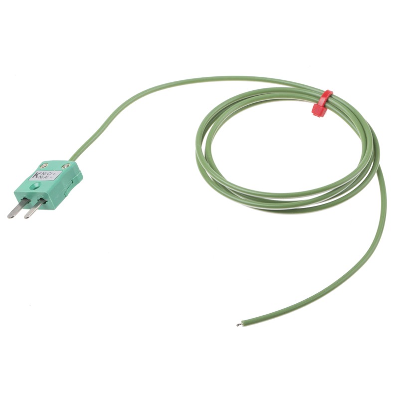 1 pcs - RS PRO Type K Thermocouple 1m Length, 1/0.376mm Diameter - +250°C