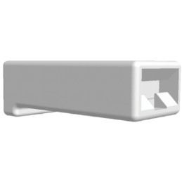 100 pcs - TE Connectivity, AMP FASTIN-FASTON 1 Way Nylon 66 Crimp Terminal Housing, 6.35mm Tab Size, Natural