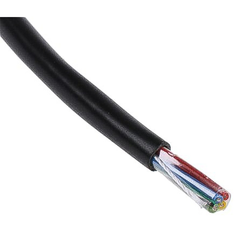 1 Reel of 30 M - Alpha Wire Xtra-Guard 2 Control Cable, 4 Cores, 0.35 mm², Unscreened, 30m, Black PE Sheath, 22 AWG