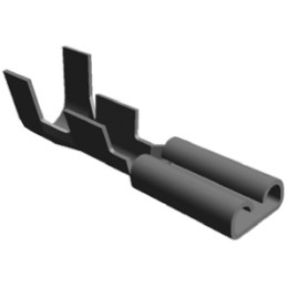 100 pcs - TE Connectivity FASTON .110 Uninsulated Female Spade Connector, Receptacle, 2.79 x 0.8mm Tab Size, 0.5mm² to 1.3mm²