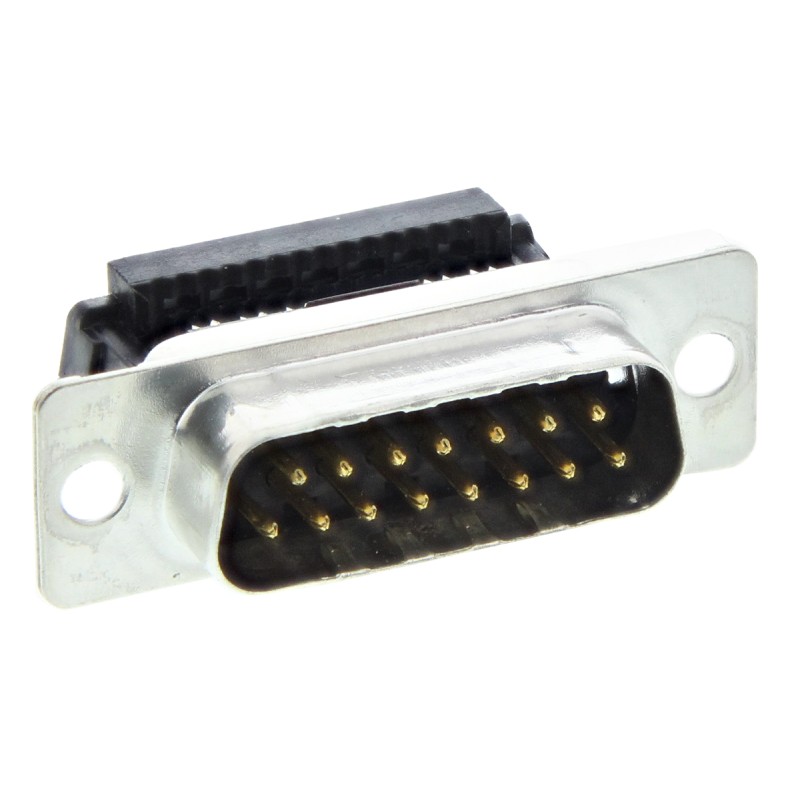 1 pcs - Provertha TMC-SK 15 Way Right Angle Cable Mount D-sub Connector Plug, 1.27mm Pitch