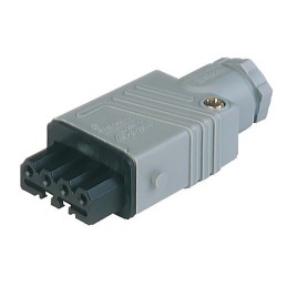 1 pcs - Hirschmann, ST IP54 Grey Cable Mount 4+PE Industrial Power Socket, Rated At 10A, 230 V, 400 V