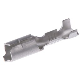 100 pcs - TE Connectivity, 42581 Uninsulated Female Crimp Bullet Connector, 0.3mm² to 0.8mm², 22AWG to 18AWG, 4mm Bullet diame