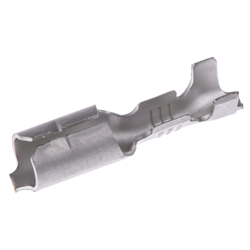 100 pcs - TE Connectivity, 42581 Uninsulated Female Crimp Bullet Connector, 0.3mm² to 0.8mm², 22AWG to 18AWG, 4mm Bullet diame