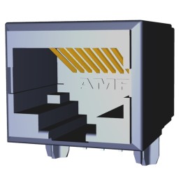 1 pcs - TE Connectivity 5558341 Series Female RJ45 Connector, PCB Mount, Cat5e