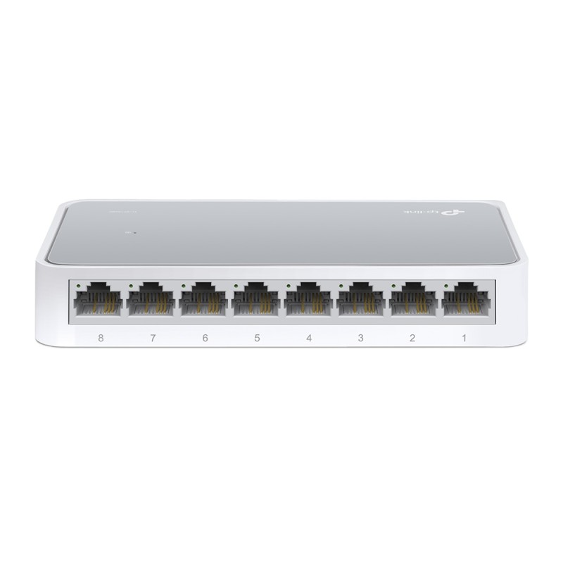 1 pcs - TP-Link Unmanaged 8 Port Ethernet Switch Type G - British 3-Pin