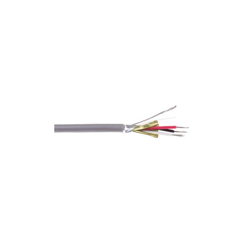 1 Reel of 500 M - RS PRO Multicore Data Cable, 0.22 mm², 3 Cores, 24 AWG, Screened, 500m, Grey Sheath