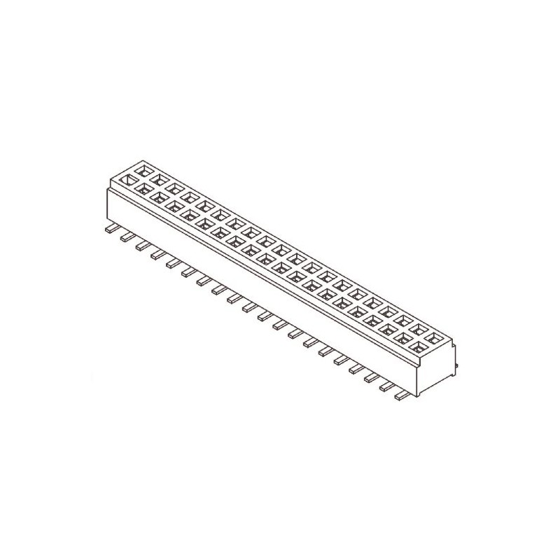 1 pcs - Samtec CLM Series Straight Surface Mount PCB Socket, 10-Contact, 2-Row, 1mm Pitch, Solder Termination