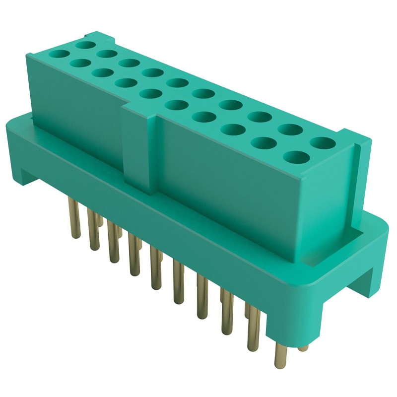 1 pcs - HARWIN Gecko Series Straight Through Hole Mount PCB Socket, 6-Contact, 2-Row, 1.25mm Pitch, Solder Termination