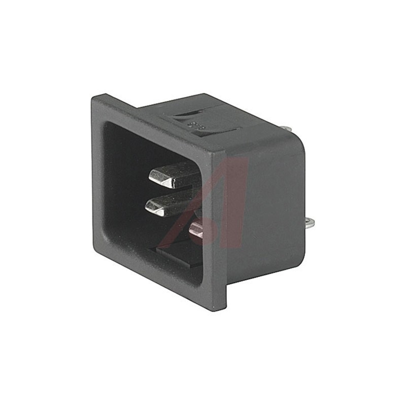 100 pcs - Schurter C20 Snap-In IEC Connector Male, 16A, 250 V