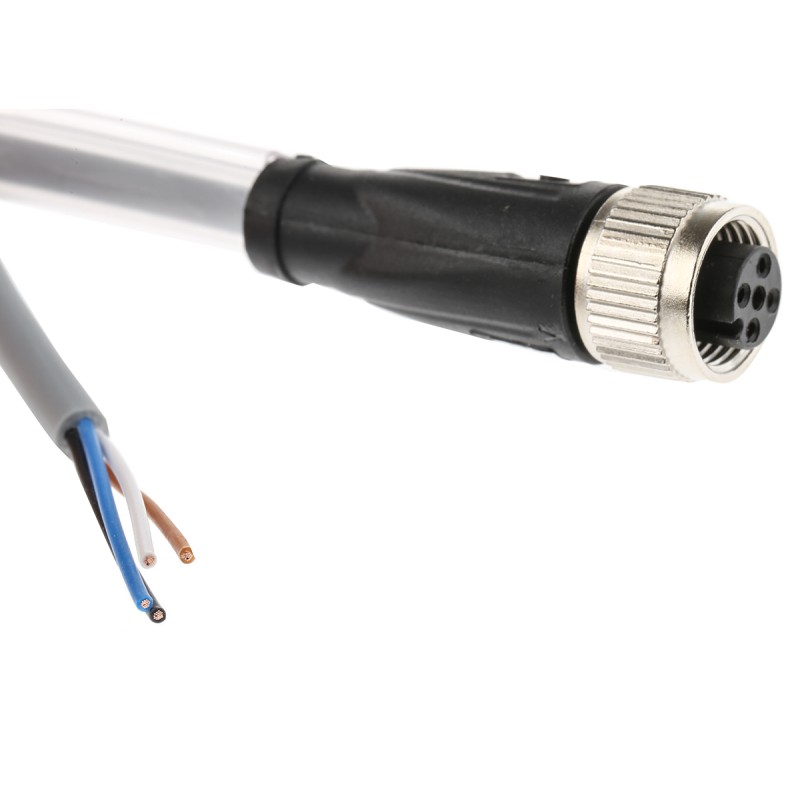 1 pcs - Pepperl + Fuchs Straight Female 4 way M12 to Unterminated Sensor Actuator Cable, 2m