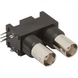 1 pcs - Amphenol RF, jack Bulkhead BNC Connector, Solder Termination, Right Angle Body