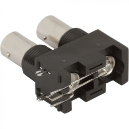 1 pcs - Amphenol RF, jack Bulkhead BNC Connector, Solder Termination, Right Angle Body