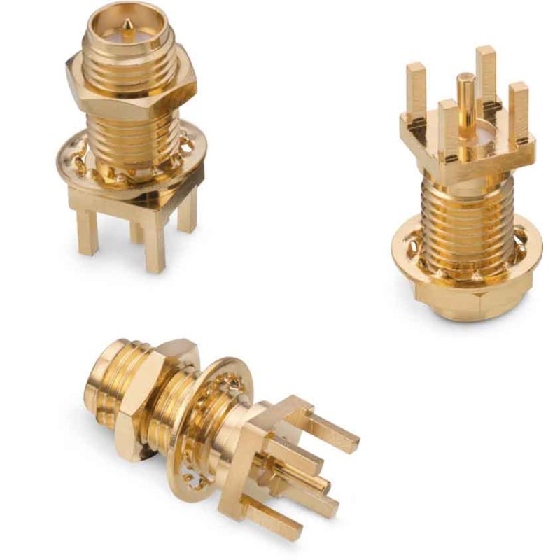 1 pcs - Wurth Elektronik WR-RPSMA Series, jack PCB Mount SMA Connector, Solder Termination, Straight Body