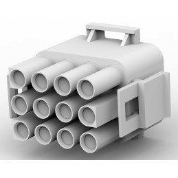 5 pcs - TE Connectivity, Universal MATE-N-LOK Male Connector Housing, 6.35mm Pitch, 12 Way, 3 Row