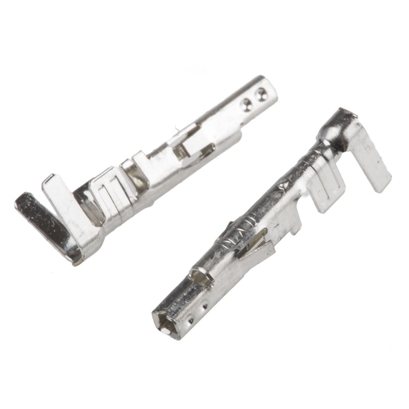 100 pcs - Molex Mini-Fit Series Female Crimp Terminal, 28AWG Min, 22AWG Max