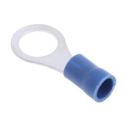 100 pcs - RS PRO Insulated Ring Terminal, M8 Stud Size, 1.5mm² to 2.5mm² Wire Size, Blue