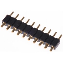 1 pcs - Preci-Dip Straight Through Hole Spring Loaded Connector, 10 Contact(s), 2.54mm Pitch, 1 Row(s), Shrouded