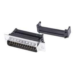 1 pcs - Amphenol ICC DFR 25 Way Right Angle Cable Mount D-sub Connector Plug, 2.77mm Pitch