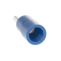 100 pcs - RS PRO Insulated, Tin Crimp Pin Connector, 1.5mm² to 2.5mm², 16AWG to 14AWG, 1.9mm Pin Diameter, 9mm Pin Length, Blue