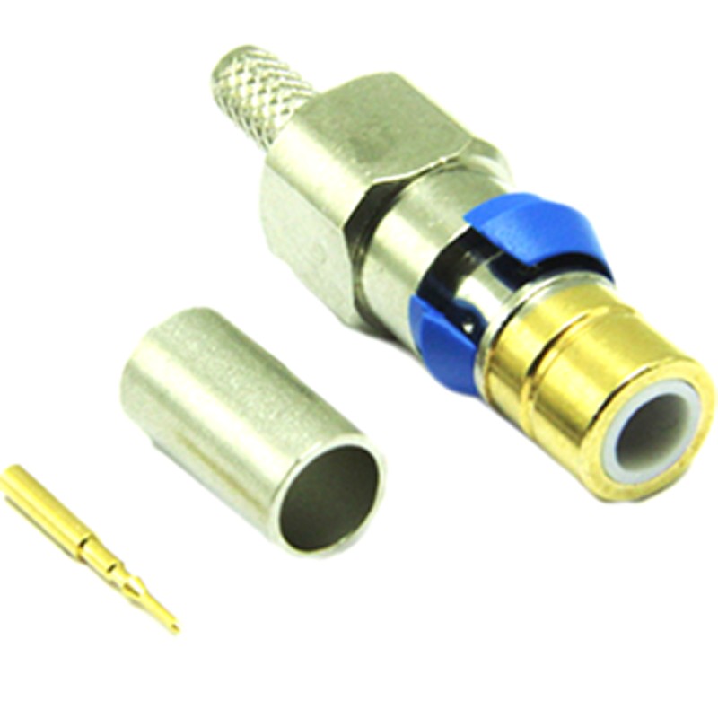 1 pcs - Interface Connectors, Plug Cable Mount Type 43 Connector, 75Ω, Crimp Termination, Straight Body