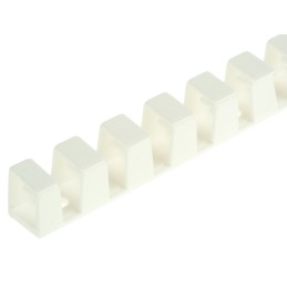 1 pcs - HellermannTyton HTC White Slotted Flexible Panel Trunking - Flexible Slot, W9 mm x D11mm, L0.5m, Plastic