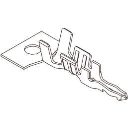 100 pcs - Molex Board-In Series Male Crimp Terminal, 22AWG Min, 18AWG Max