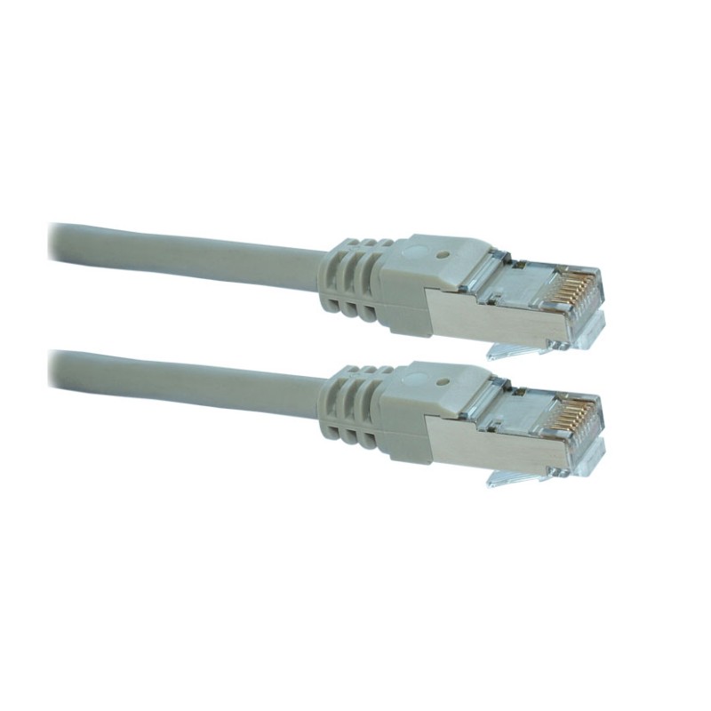 1 pcs - Decelect Cat6a RJ45 to RJ45 Ethernet Cable, Shielded PVC, White, 2m