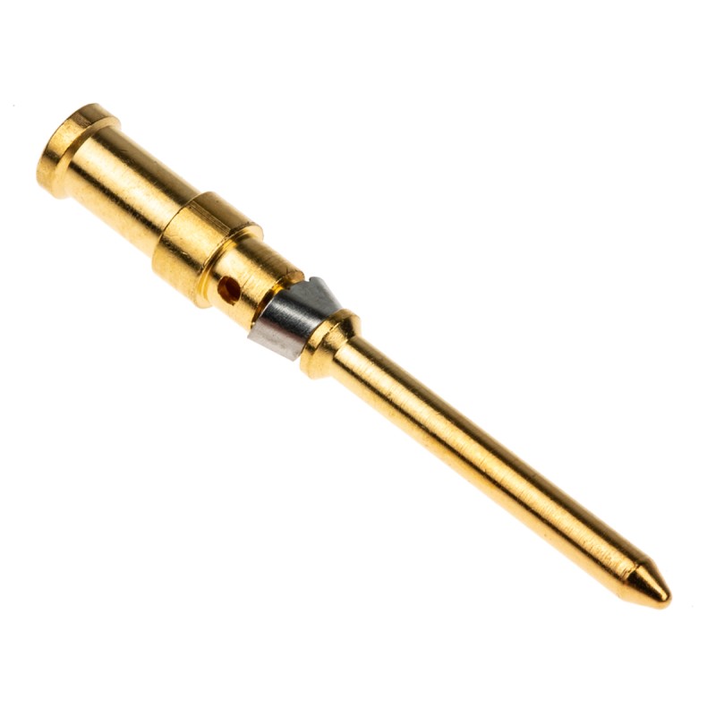 100 pcs - Han Contacts Male 10A Crimp Contact Minimum Wire Size 1mm² Maximum Wire Size 1mm² for use with Heavy Duty Power