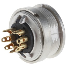 1 pcs - Lumberg, KFV 7 Pole M16 Din Socket, DIN EN 60529, 5A, 60 V ac IP40, Female, Panel Mount
