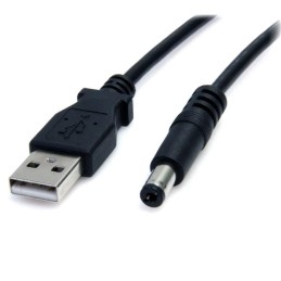 1 pcs - StarTech.com USB 2.0 Cable, Male USB A to Male 2.1mm DC Power Cable, 2m