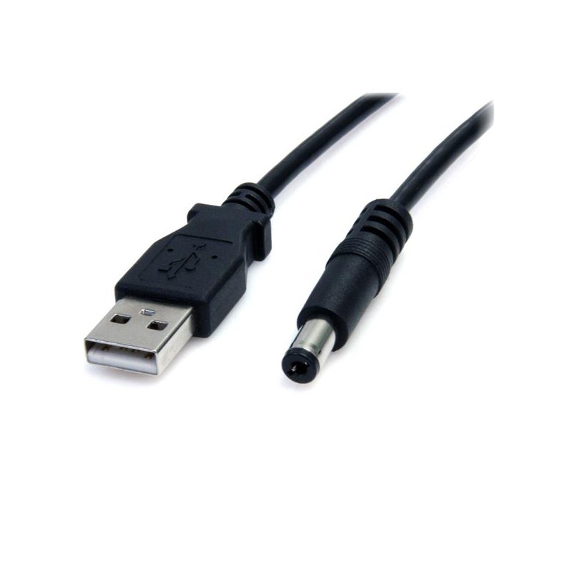 1 pcs - StarTech.com USB 2.0 Cable, Male USB A to Male 2.1mm DC Power Cable, 2m